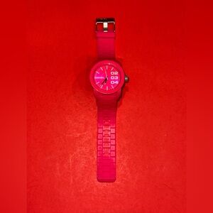 Diesel Pink Dial Pink Plastic Strap Unisex Watch DZ1573 NEW BATTERY Franchise